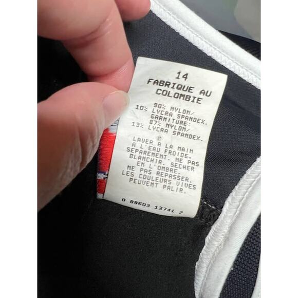 Jantzen one piece swimsuit Vintage black white textured - Picture 10 of 10